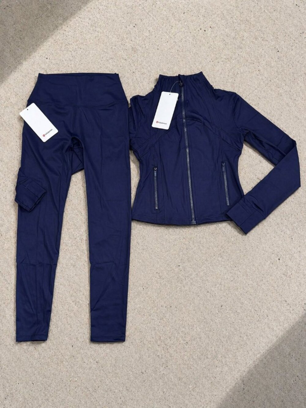 NEW Lululemon Blue Nulu Cropped Jacket & Short Set - Size 6